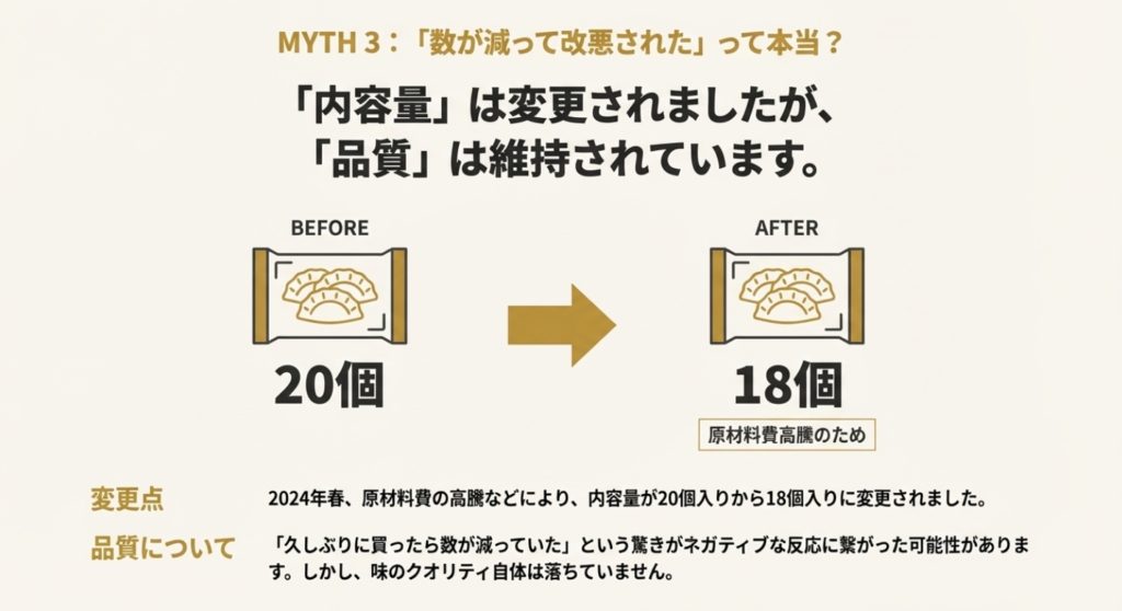 改悪の噂とリニューアル後の内容量