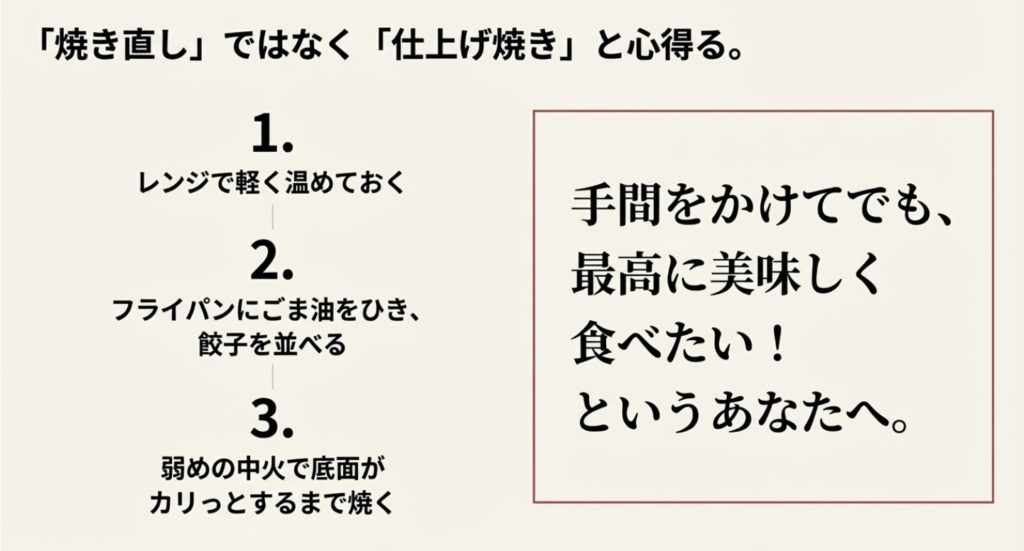 フライパンを使って底をカリカリにする