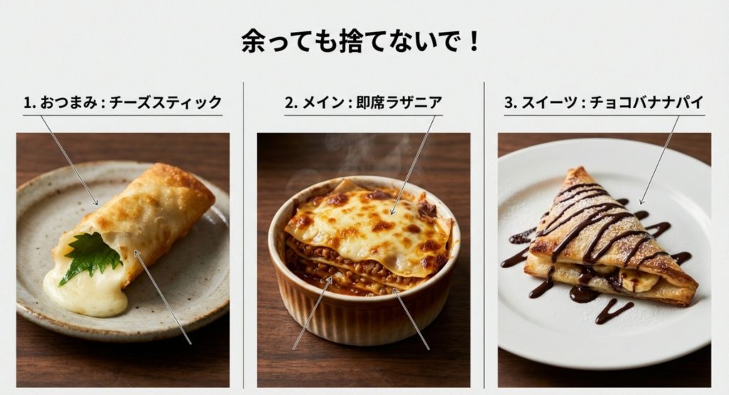 余った皮の活用レシピ